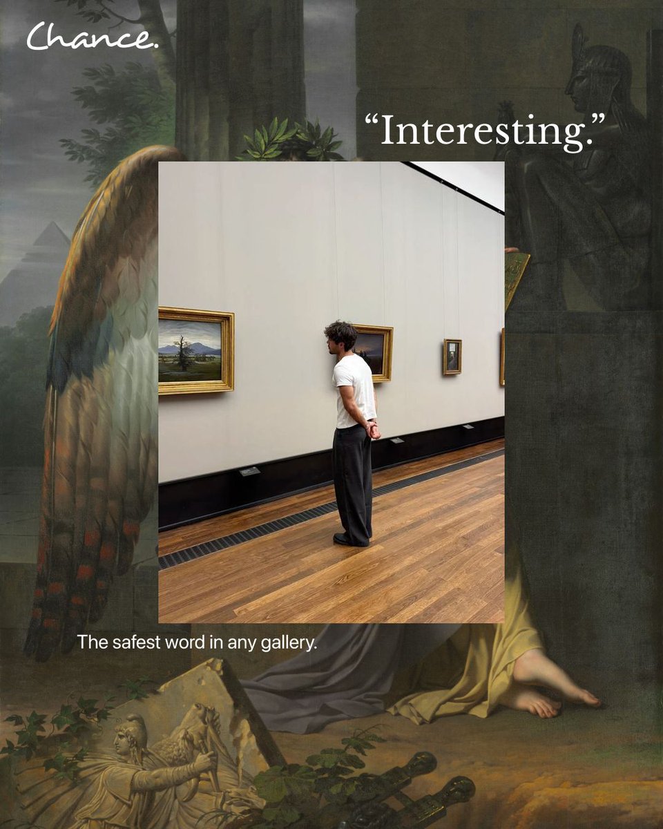 Chance_vision's tweet photo. Cultural fluency in just a tap💅✨
.
(Art, nyc art scene, nyc, art museums, art exhibition, ai, tech culture, fyp, visual search)
#AI #ChanceAl #VisualAl #pinterest #nycartscene #artmuseums https://t.co/JwjHC2zaPd