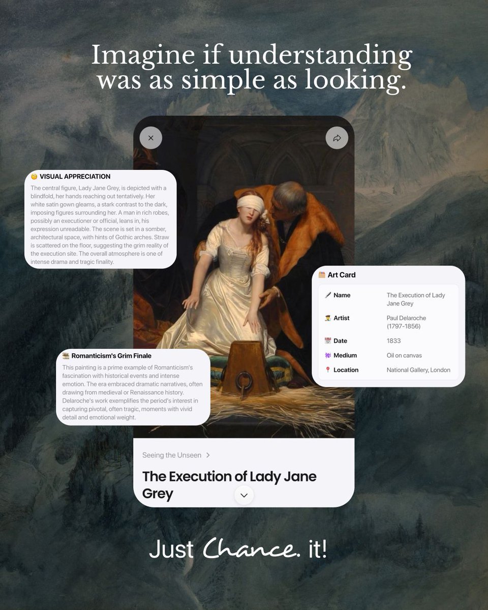 Chance_vision's tweet photo. Cultural fluency in just a tap💅✨
.
(Art, nyc art scene, nyc, art museums, art exhibition, ai, tech culture, fyp, visual search)
#AI #ChanceAl #VisualAl #pinterest #nycartscene #artmuseums https://t.co/JwjHC2zaPd