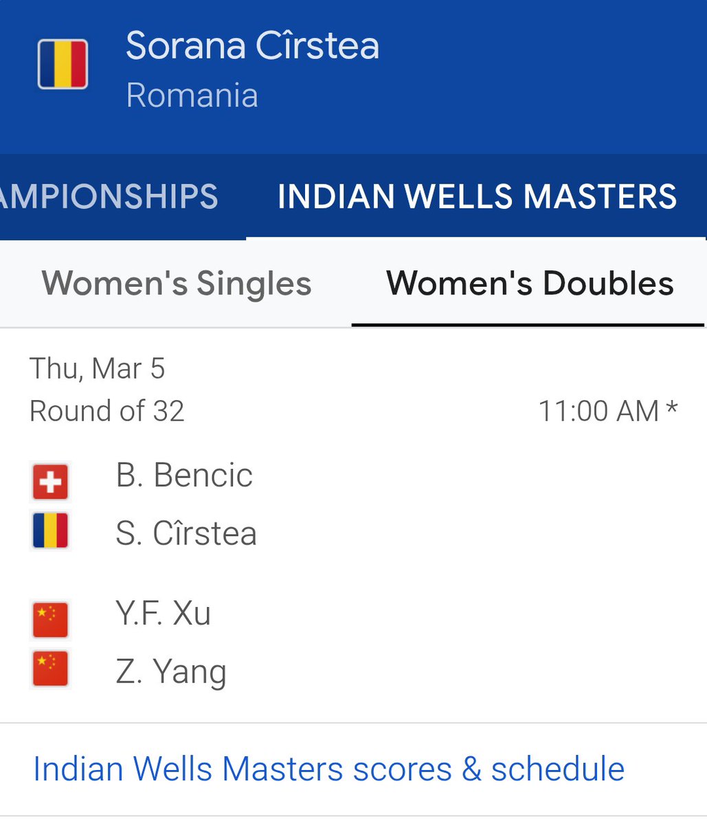 CirsteaFC's tweet photo. #Sorana #Cirstea π·π΄
#and
#Belinda #Bencic π¨π
#Playing
#WomenDoubles
#FirstRound
#Thursday
#March05
#IndianWellsCalifornia
#BNPParibasOpen
#WTA1000
πΎ
#NewBalanceTennis
#YonexTennis https://t.co/YXzgClwLhM