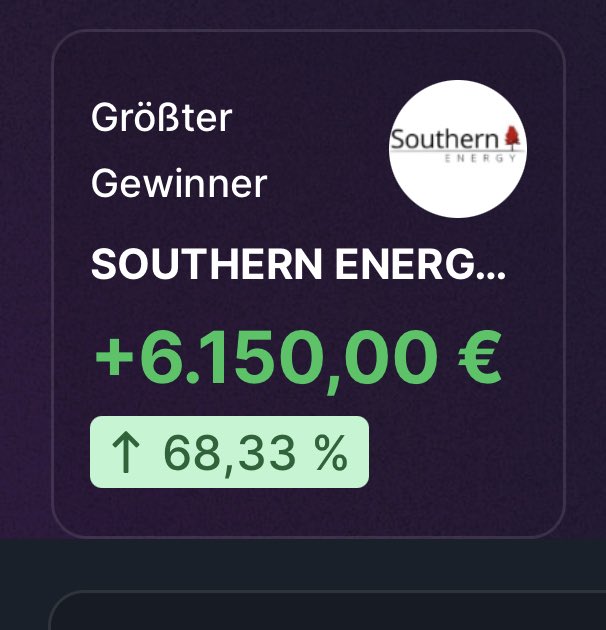 Oh yeah. Guter Start für Southern Energy. 🚀