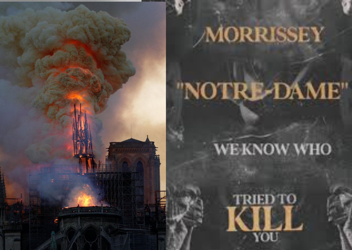 tribuchretienne's tweet image. 🚨⚡️FLASH I Incendie de Notre-Dame de Paris : la chanson qui accuse

🔴Les paroles "Notre-Dame, nous savons qui a essayé de te tuer", laissent entendre que les véritables causes  du drame pourraient ne pas être totalement élucidées

#Morrissey #TheSmiths #Notredame