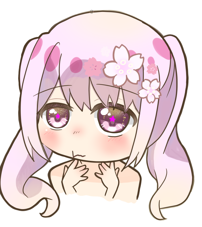 #しゃも絵保管庫

この頭に桜乗せるぷち量産、今日の夜枠で依頼受付したらほしいひとおりますか！！

髪型・目の色・服変更可能！