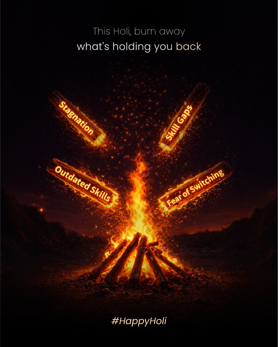 masaischool's tweet image. Skill gaps. Stagnation. Fear of switching. Outdated skills.

This Holi, throw them ALL in the fire. 🔥

Your next chapter starts NOW. 👇 
tinyurl.com/masai-school-l…

#HappyHoli #Masai #BurnItDown #CareerSwitch