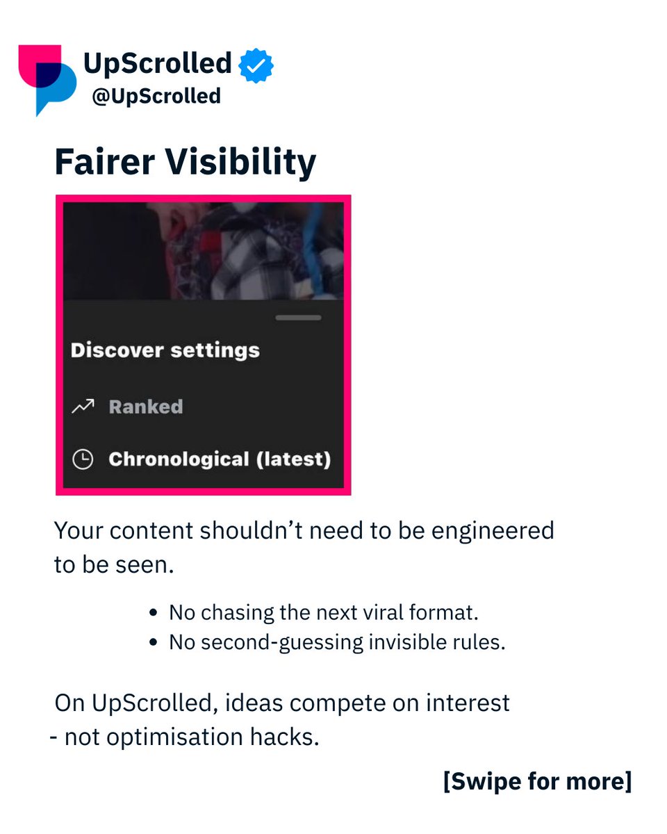 UpScrolled tweet media