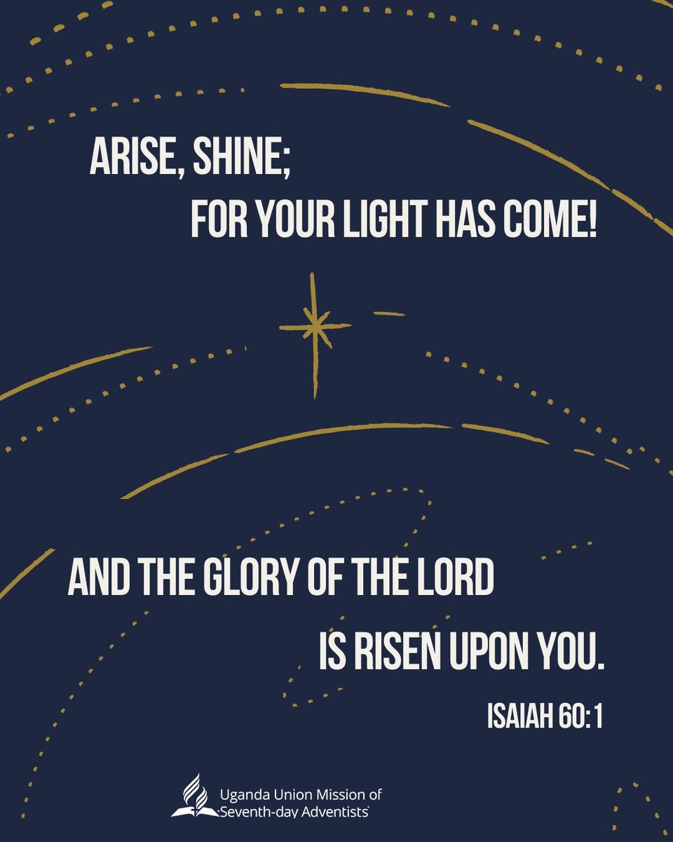 UgandaAdventist's tweet image. Rise up and shine! God’s light is upon you. Let your life reflect His glory wherever you go. ✨
#AriseShine  #LightOfTheWorld #Faith  #DailyInspiration
