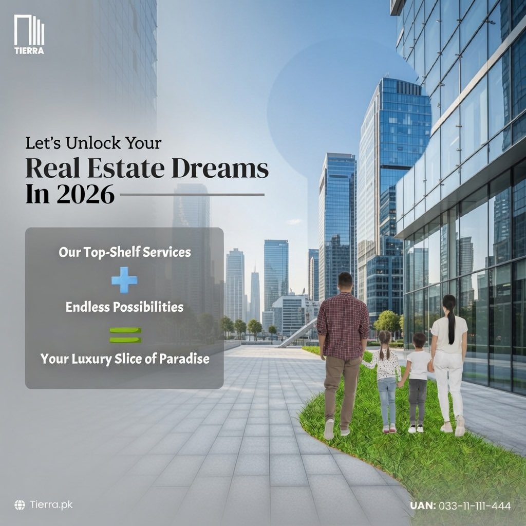 tierraassociate's tweet photo. 2026 is your year to invest smart and live better. 
Let Tierra unlock premium opportunities and turn your real estate dreams into reality.
Your future. Your investment. Your luxury lifestyle.

#RealEstate2026 #SmartInvestment #PropertyGoals #LuxuryLiving #TierraAssociates #Invest https://t.co/JZpmirEpis
