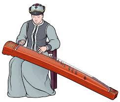 音色を聴いて「琴？」と思って画像を見たらほぼそれでした。モンゴルの弦楽器「ヤトガ」を奏でるフランス/モンゴルの血を引くSSW、Celine Dessbergのロングセラー7インチ。 x.gd/l4Hfl