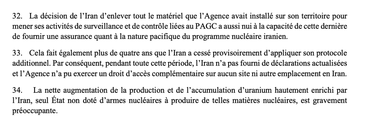 GeWoessner's tweet photo. Une question, sérieuse : où prend place dans votre réflexion le rapport de l'Agence internationale de l'Energie Atomique (AIEA) du 2 juin 2025 et ses "Faits nouveaux dans les installations d’enrichissement", établissant à 408,6 kg le stock d’uranium enrichi jusqu’à 60 %, et qui concluait :