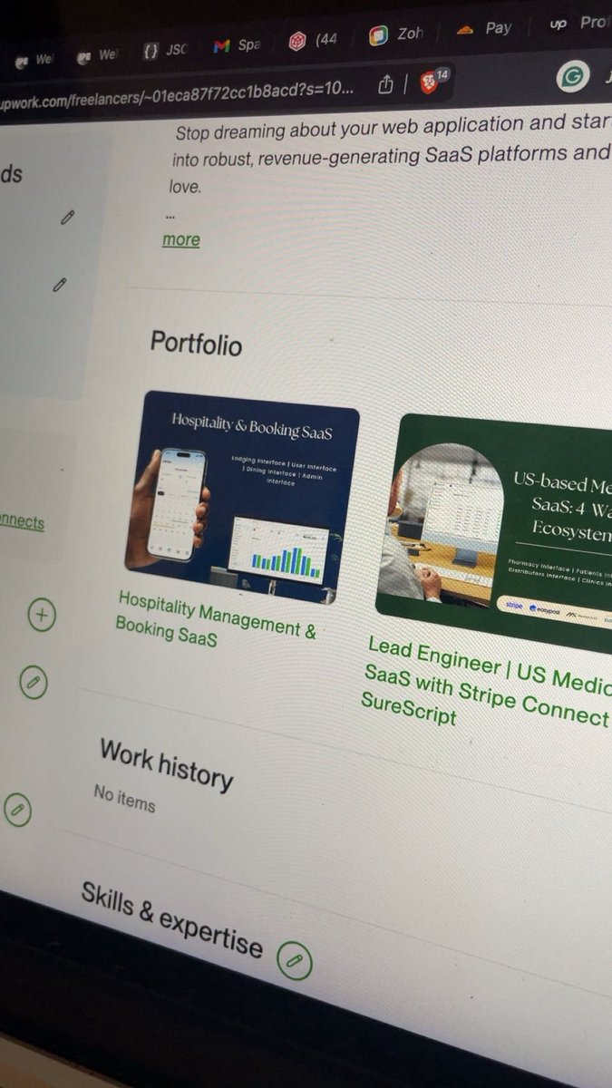 Finished setting up my first Upwork profile yesterday