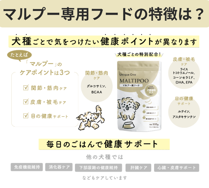 UniqueOne_pet's tweet photo. 【ミックス犬オーナーさん必見！】
ミックス犬は犬種の良いところを受け継いでいる分、体質やケアポイントもさまざま
Uniqueoneではミックス犬をサポートする専用フードを用意しております🐾
公式オンラインショップはこちら🐕
https://t.co/4jX8WPuVVs https://t.co/MznGkqT48l