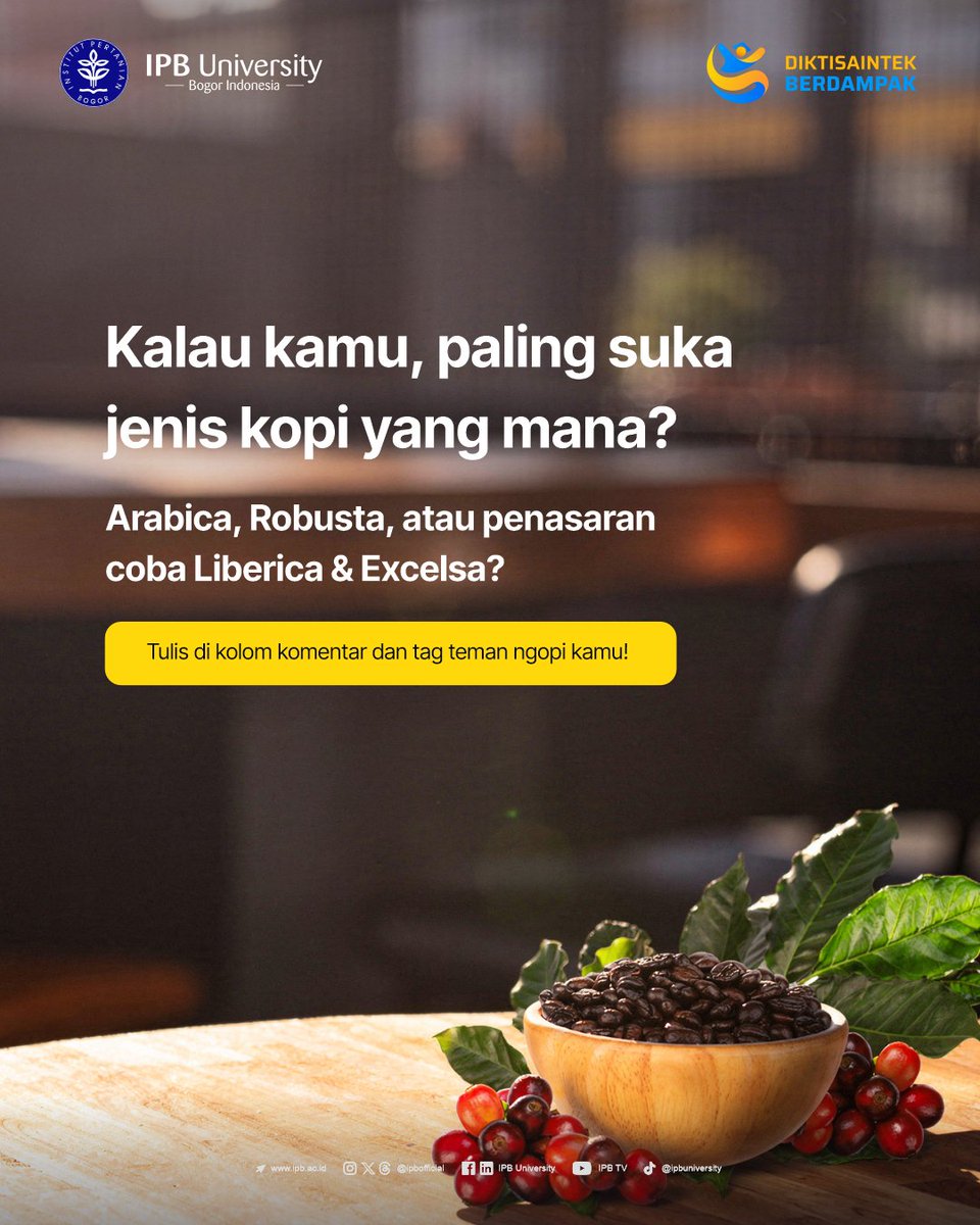 ipbofficial's tweet photo. #DidYouKnow

Halo IPBNesian!

Kopi itu bukan cuma gaya, tapi soal preferensi! Buat kamu para penggemar kopi, sudah tau 4 jenis kopi ini? Swipe untuk kenali masing-masing keunikannya!

Share ke temen-temen 'ngopi' kamu lainnya biar tau fakta menarik ini!

#IPBUniversity
#IPBNesian https://t.co/thcRpjOmam