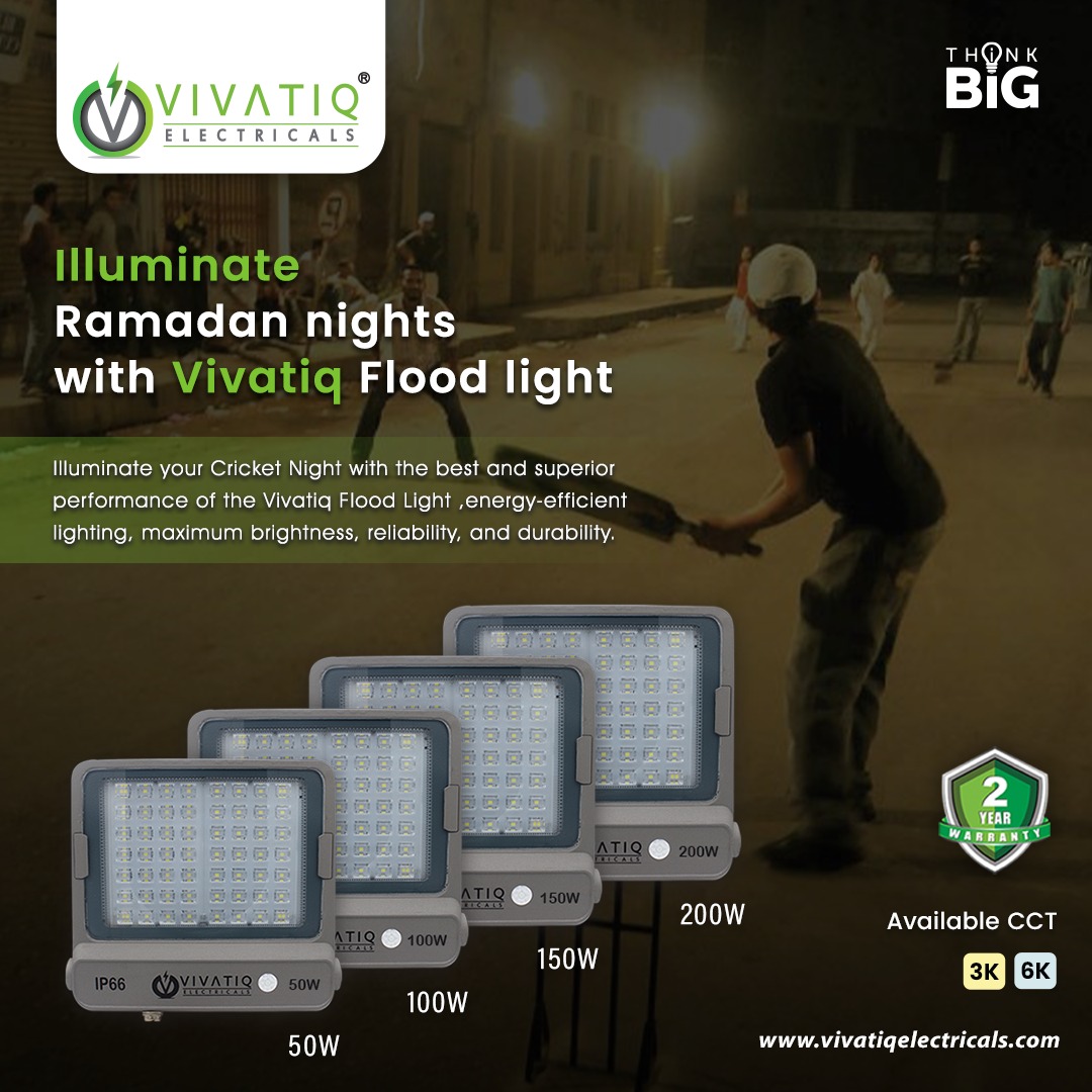 VivatiqEl's tweet image. "VIVATIQ SMD FLOOD LIGHT" 
VE-WLSM - 50W, 100W, 150W, 200W
Colors Available : 3000K &amp;amp; 6500K 
#LEDFloodlight #Searchlight #SMDfloodlight #Outdoorlight #Thinkbig #Vivatiqelectricals💡⚡⚡

☎️ Contact US: 
0318-8482847
📧vivatiqelectricals@gmail.com
🌐vivatiqelectricals.com