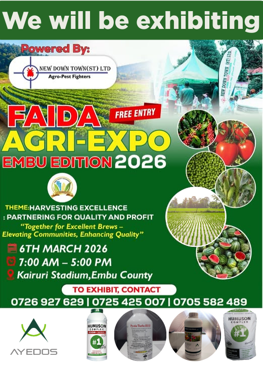 AYEDOSGROUPLTD's tweet photo. We will be showcasing our finest products at the Faida Agri-Expo – Embu Edition 2026!
📷 Date: 6th March 2026
📷 Time: 7:00 AM – 5:00 PM
📷 Venue: Kairuri Stadium, Embu County
Join us as we connect, innovate, and grow together in the agricultural sector. 
#AYEDOS #FaidaAgriExpo https://t.co/tJsUd4WXaX