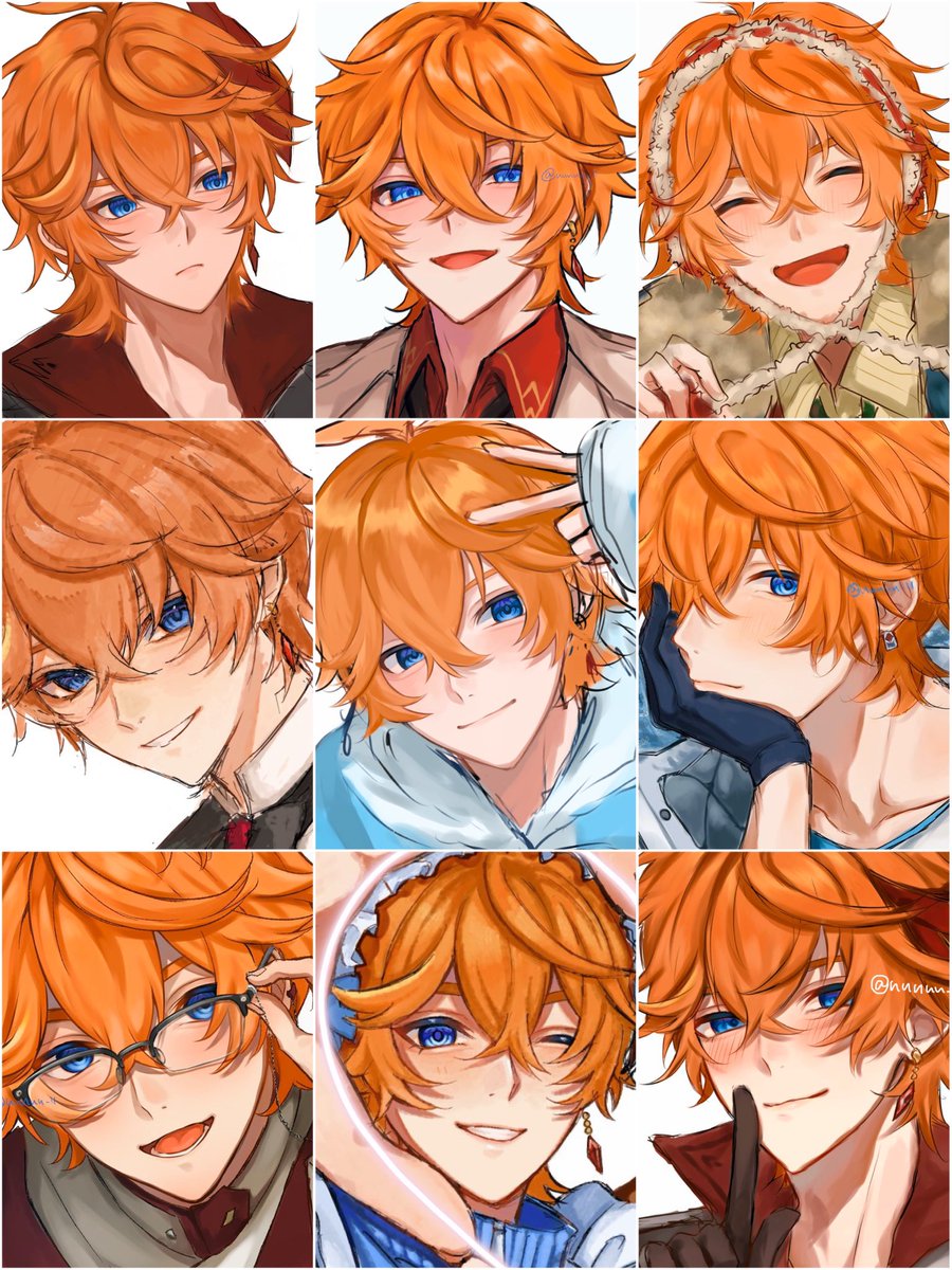 全部顔が違う🍊🫠🤷🏻