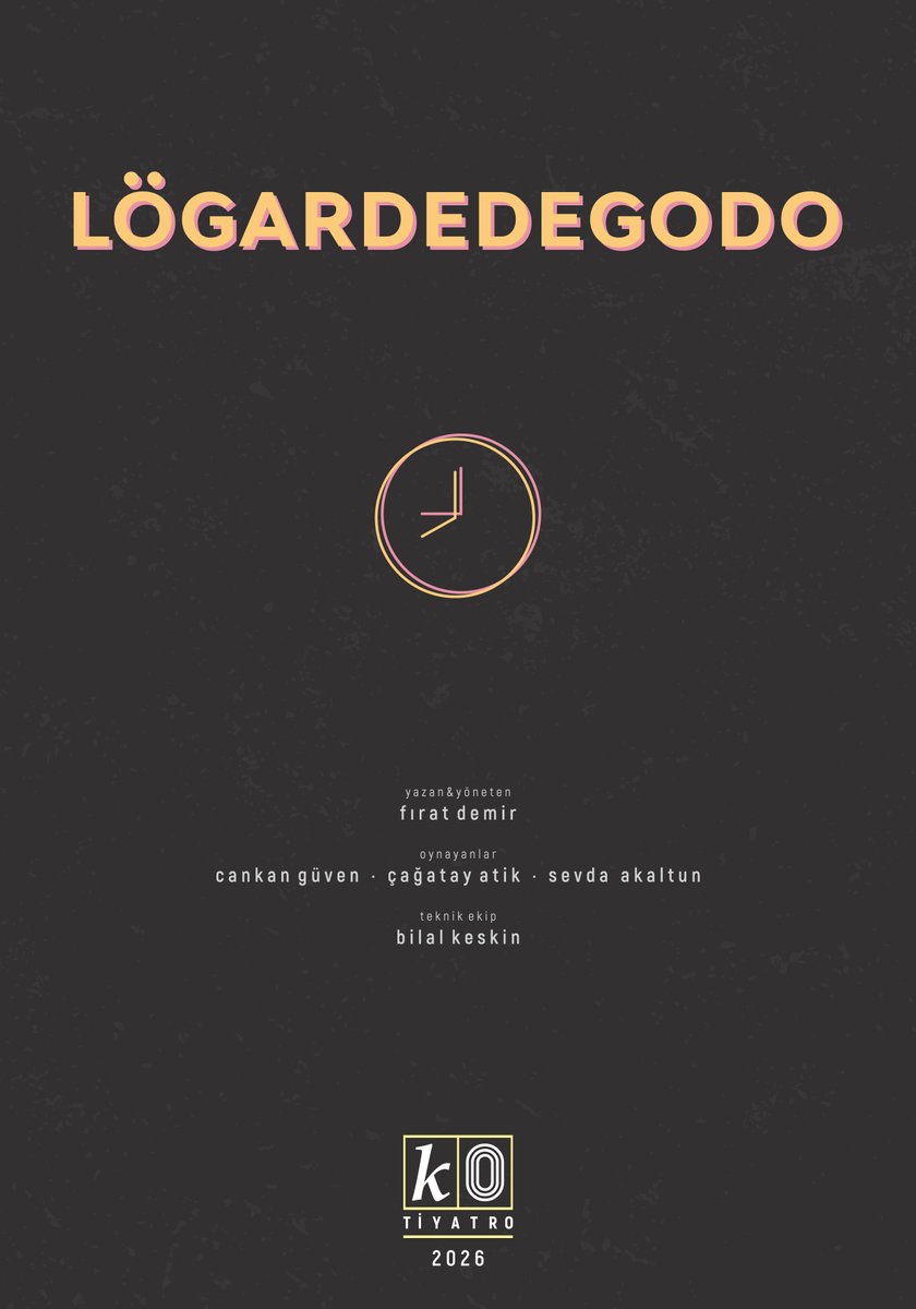 DİKKAT DİKKAT! Yeni oyunumuz "LÖGARDEDEGODO" seyirciyle buluşmayı bekliyor...  Gösteri tarihlerimiz çok yakında duyurulacaktır, kaçırmamak için bizi takipte kalınız...

Yazan&amp;Yöneten: Fırat Demir
Oynayanlar: Cankan Güven, Çağatay Atik, Sevda Akaltun
Teknik Ekip: Bilal Keskin