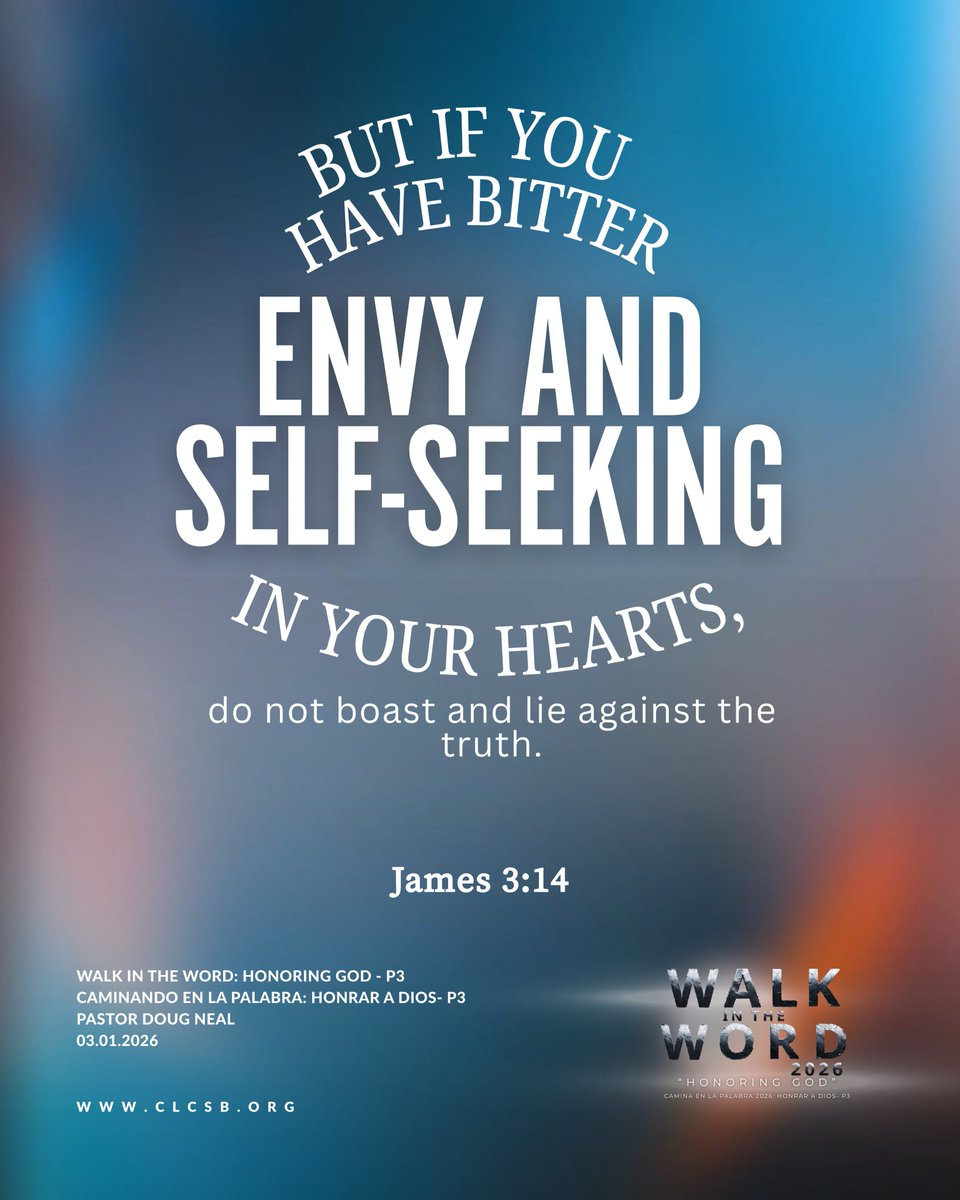 clc_sb's tweet image. Envy in the heart.
Self-seeking motives.
God calls it out.

Honoring Him starts internally.

Pray: “Lord, purify my heart.”

Comment PURE HEART if that’s your prayer.

#James314 #WalkInTheWord #HonoringGod #HeartCheck #FaithWalk #CLC #CLCSB