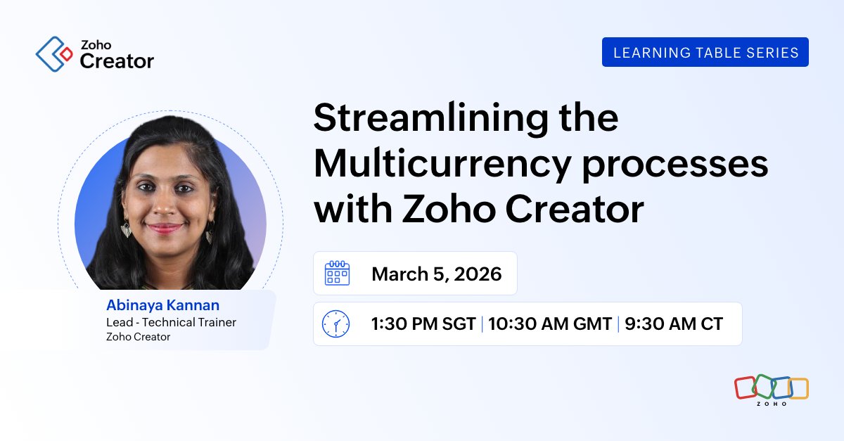 Zoho Creator tweet media