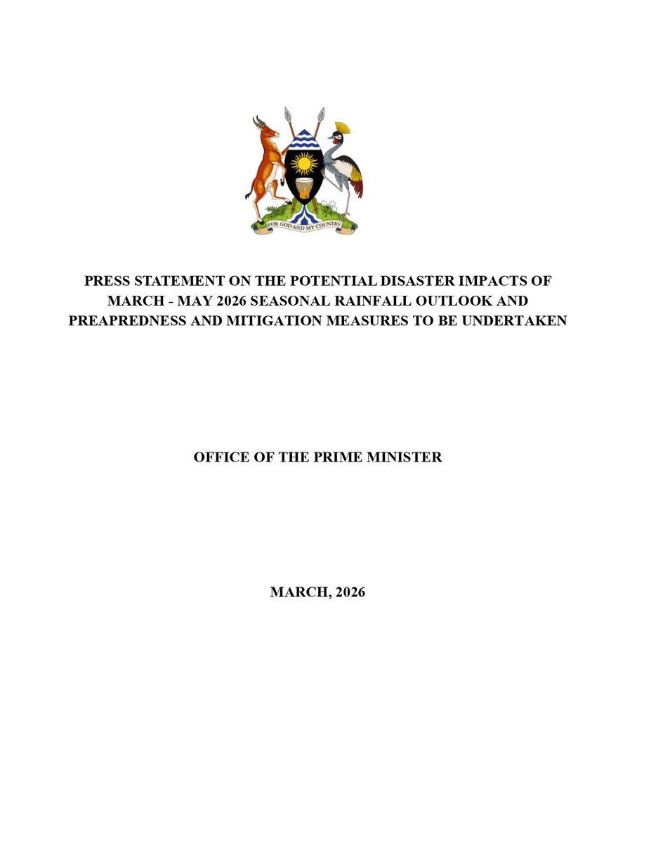 Office of the Prime Minister - Uganda tweet media