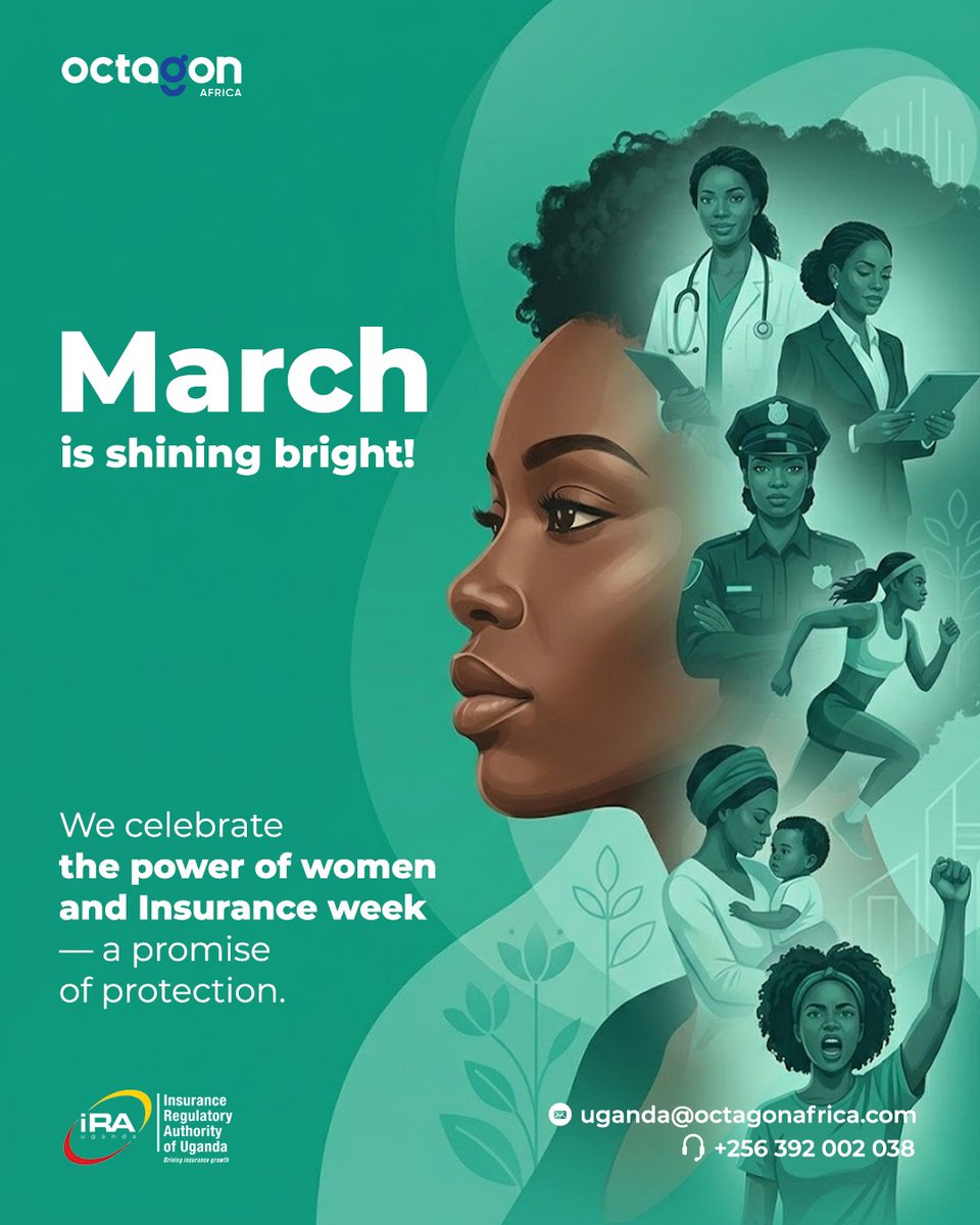 octagon_uganda's tweet photo. March marks a double celebration.
As we commemorate Women’s day and Insurance week, we honour the strength of women and the enduring power of protection.
Here’s to leadership, resilience, and securing tomorrow.
#WomensMonth #InsuranceWeek #ProtectYourFuture https://t.co/0BK1jp39gX