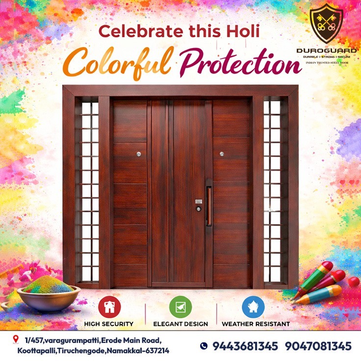 duroguard45's tweet image. ✔️ Celebrate this Holi with Colorful Protection 🌈

✔️ Premium Quality Designer Doors

✔️ High Security for Your Home

✔️ Elegant &amp;amp; Modern Design

📞9443681345 

#HoliOffer #ColorfulProtection #PremiumDoors #HomeSafety #HighSecurityDoors #ElegantDesign #WeatherResistant