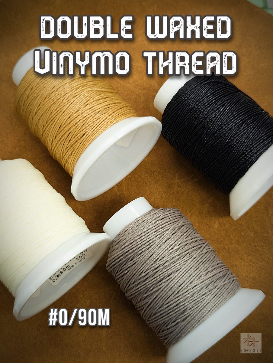 Vinymo_ohto_JP's tweet image. Vinymo Double Waxed Thread (#0/90m): Thick, waxed thread ready for hand stitching. Smooth pull, great hold for heavy projects. 15 colors available.
What would you make with this? 👇
#Vinymo #WaxedThread #HandStitching #Leathercraft #Ohtoito