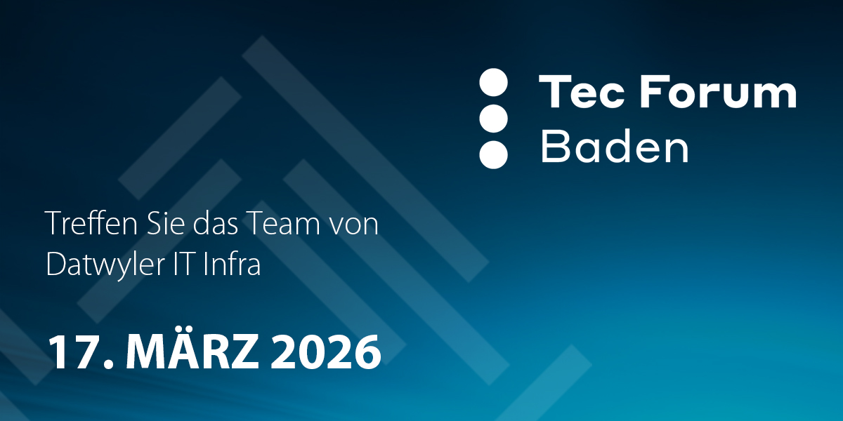 Tec Forum Baden am 17. März: Fachvorträge &amp; Ausstellung zu Rechenzentren, Gebäudeverkabelung, Industrie &amp; Transportnetzen.
Dätwyler IT Infra ist mit eigenem Stand dabei – wir freuen uns auf Ihren Besuch!

💡 Infos &amp; Anmeldung: tec-forum.ch/Baden2026/