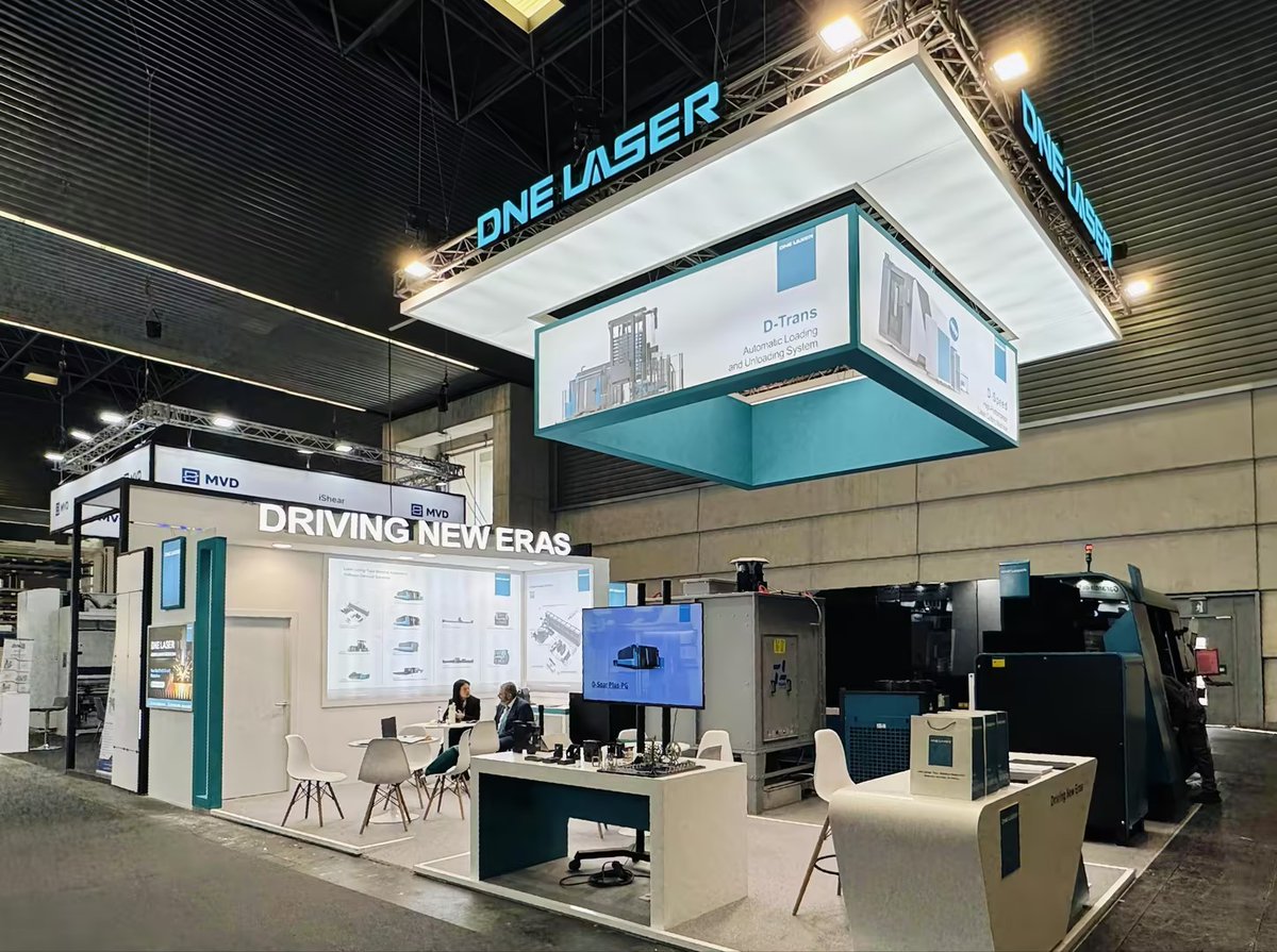dnelaser1's tweet photo. DNE LASER at BIEMH 2026🎉

DNE LASER is showcasing the D-Soar 1530 fiber laser cutting machine.
High dynamics. Stable structure. Consistent precision.

📍 Hall 5 | Stand I43
📅 March 2–6

We look forward to welcoming you at our stand.

#DNELASER #BIEMH2026 #LaserCutting #Bending https://t.co/tfXLOstY7x