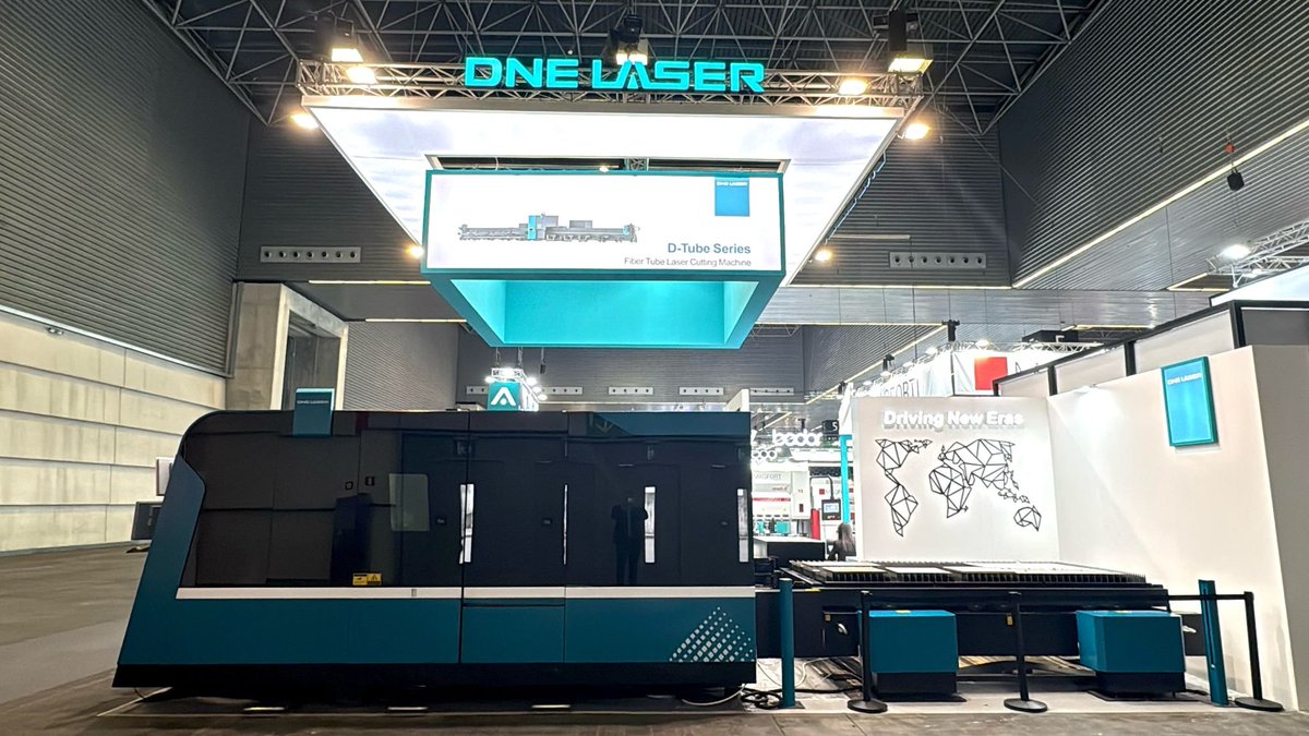 dnelaser1's tweet photo. DNE LASER at BIEMH 2026🎉

DNE LASER is showcasing the D-Soar 1530 fiber laser cutting machine.
High dynamics. Stable structure. Consistent precision.

📍 Hall 5 | Stand I43
📅 March 2–6

We look forward to welcoming you at our stand.

#DNELASER #BIEMH2026 #LaserCutting #Bending https://t.co/tfXLOstY7x