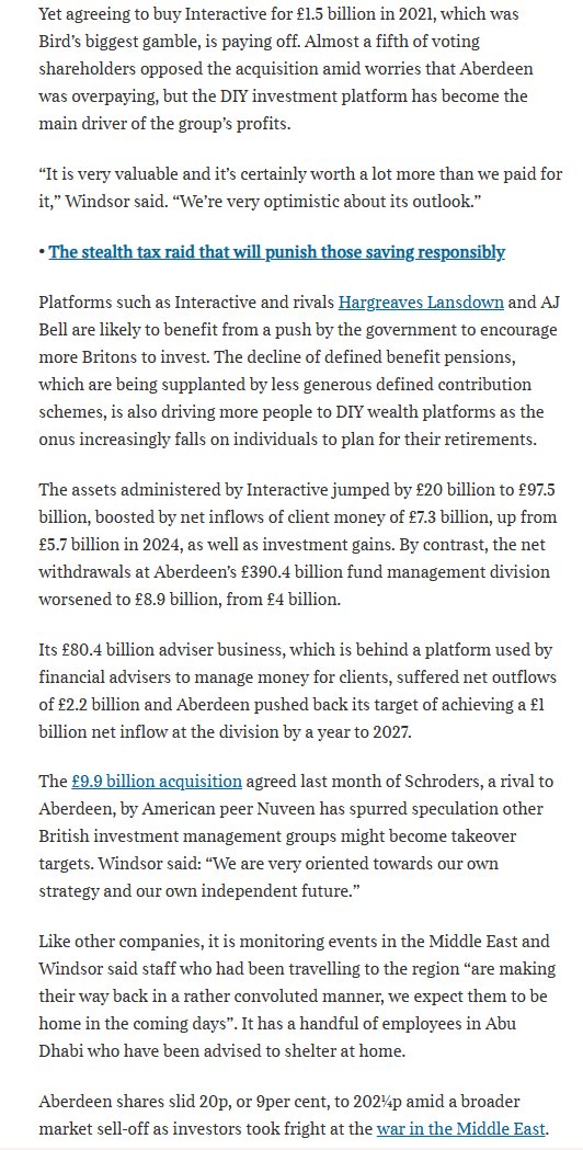 entrustTMF's tweet image. #ABDN Aberdeen Group turnaround buoyed by DIY investment boom

The wealth manager is leaning on Interactive Investor to offset a slump in its advisory business as trackers continue to lure clients away from active management[The Times]