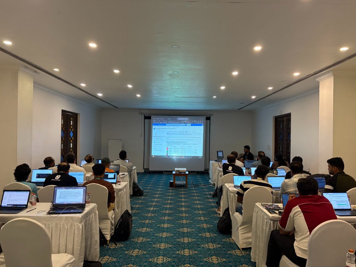 AlteredSecurity's tweet photo. Final day at @nullcon Goa 2026.
Cloud Red Team Tactics for Attacking & Defending Azure - Beginnerâs Edition continues with advanced Azure attack paths and hands-on red team labs.
Looking forward to concluding the program with strong discussions and practical learning.
#NullCon #RedTeam #CloudSecurity #AzureSecurity #AlteredSecurity