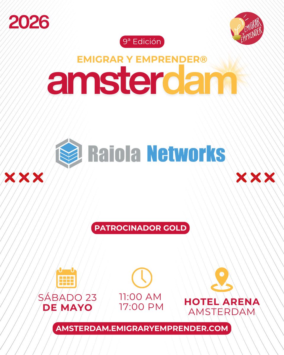 emigrayemprende's tweet photo. Gracias una vez más por la confianza
🏆PATROCINADOR GOLD @raiolanetworks #raiolanetworks
🗓 Sábado 23 de Mayo
⏰ 11:00 AM – 5:00 PM (cambios se indicarán previo aviso)
📍 Hotel Arena en #Ámsterdam
Entradas👇🏻💻
https://t.co/688H7XARZL🎟️
#emigraryemprender #hosting #holanda https://t.co/gnCUzXf63K