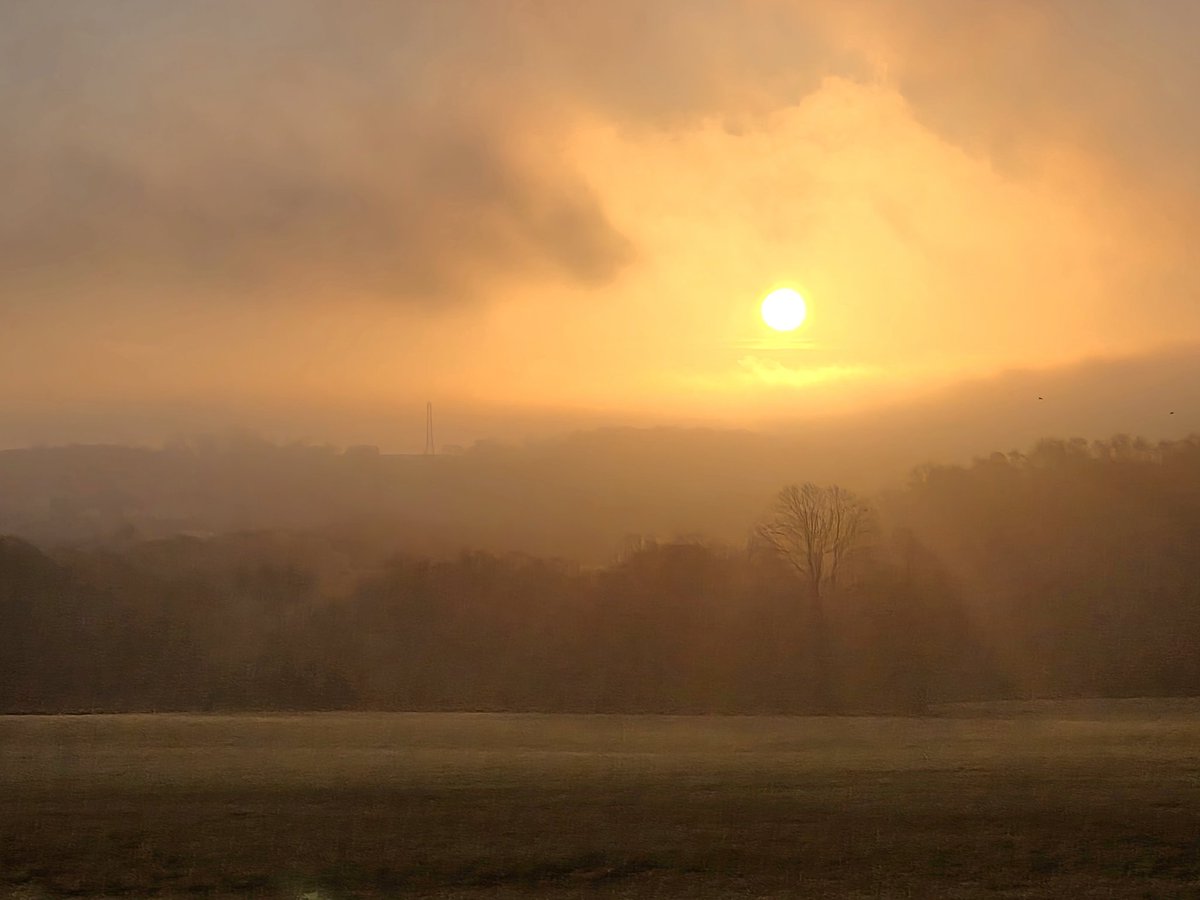 StormchaserAl's tweet photo. @bbcweather @Shefali_oza Beautiful sunrise, enhanced by #Saharandust maybe? ☀️🟠 #weather #weatherwatchers @BibbeysWildFarm https://t.co/zTUfVxt8YS
