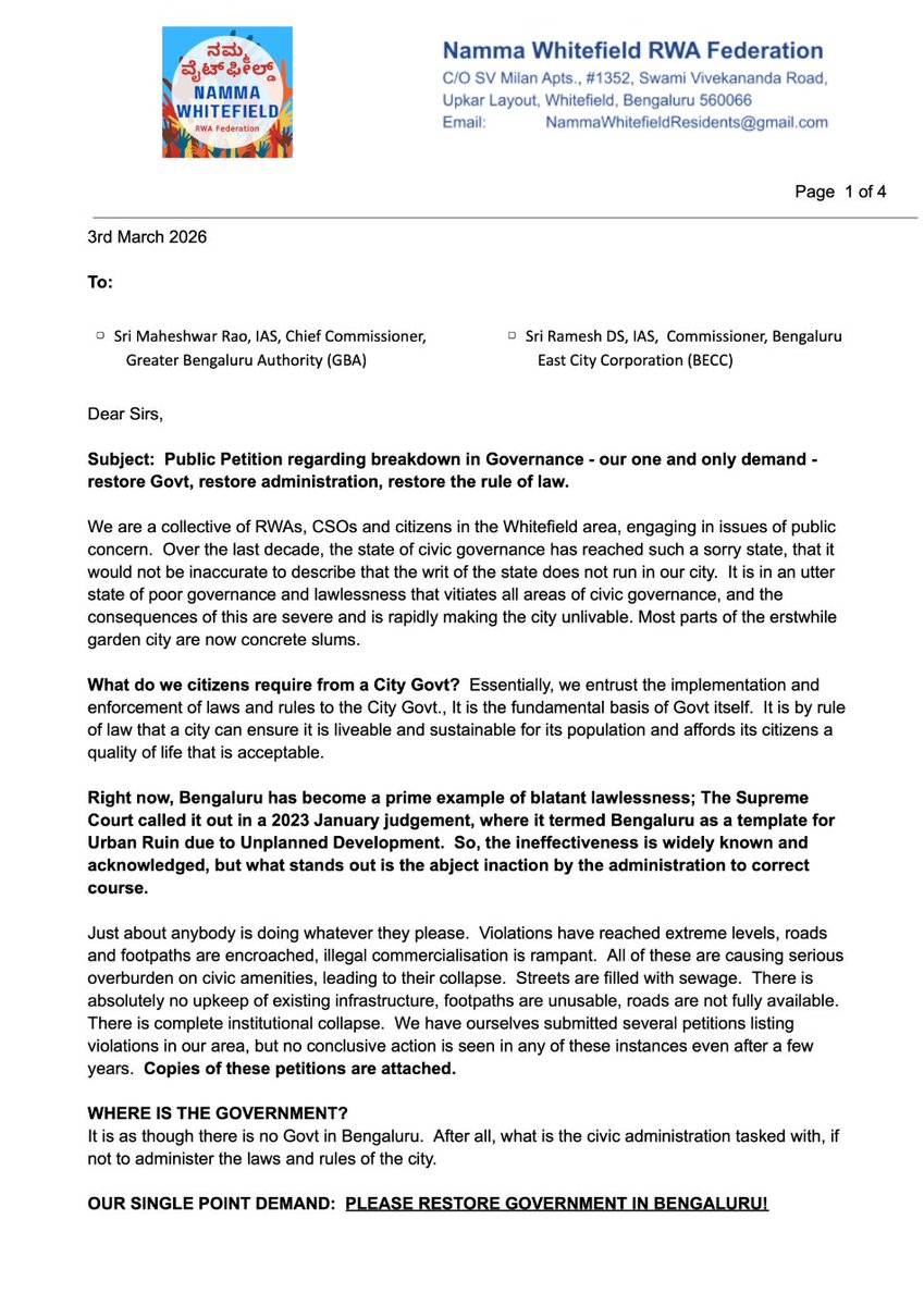 Whitefield Citizens Ward Committees tweet media