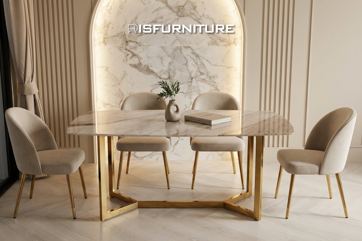 disfurniture's tweet image. Mint Table โต๊ะอาหารดีไซน์โมเดิร์นที่ผสมผสานความคลาสสิกของลายหินอ่อน เข้ากับโครงขาเหล็กสีทองได้อย่างลงตัว
📷 Top หินอ่อนลายสวย ผิวเรียบเนียน ทนทาน ทำความสะอาดง่าย
📷 ขาโต๊ะดีไซน์ สีทอง แข็งแรง เสริมให้ห้องดูโปร่งและมีมิติ
#โต๊ะทานอาหาร #เฟอร์นิเจอร์ #แต่งบ้าน #โต๊ะทานข้าว