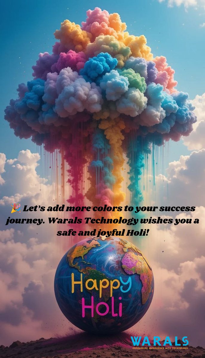 WaralsT's tweet photo. 🎉 Splash into Success This Holi!
Wishing you a colorful and prosperous year ahead. https://t.co/ph4yj21hZg