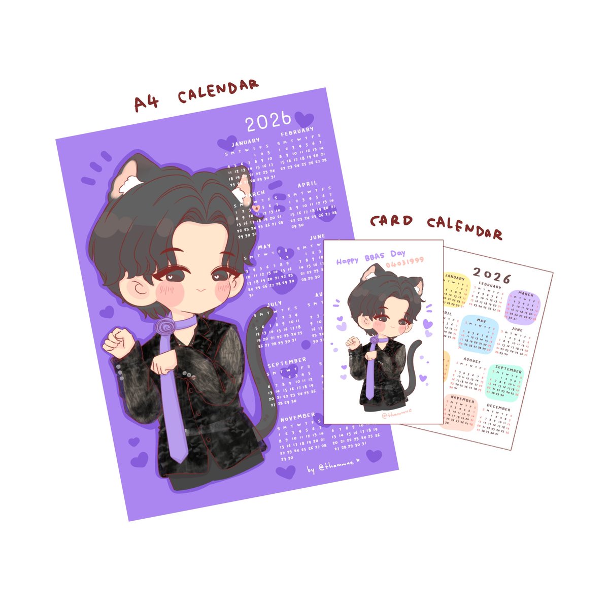 thammue's tweet photo. แมะแจก : BBas 2026 A4 calendar+ BBas 2026 card calendar 6 รางวัล เนื่องในวันเกิดครบอายุ 27 ขวบ ของบาส หัสณัฐ พินิวัตร์ 🎂🫶🏻

*กดรีเบาๆก็พอ 

BORN TO BE BAS

#BBASDAY_27th
#บาสเด็กอ้วนที่แท้จริง 

*ประกาศผล 5/03/2569 🫶🏻 https://t.co/mQgjyS0fpq