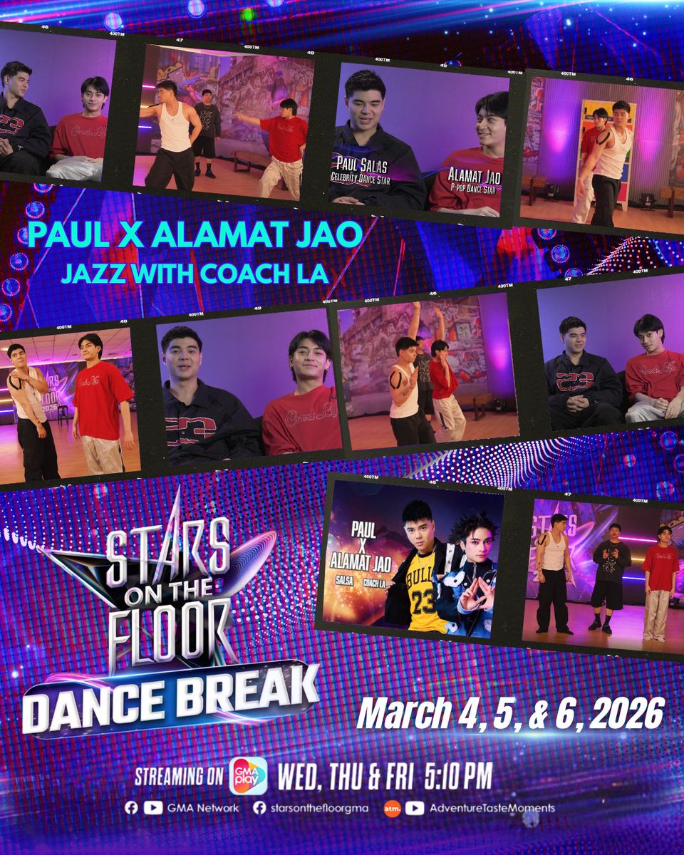 Get an exclusive look of Paul and ALAMAT Jao inside the rehearsal studio! ✨

Abangan sila sa #StarsOnTheFloor Dance Break on March 4, 5 &amp; 6! Mapapanood sa Kapuso Stream available on GMA Play!

#StarsOnTheFloor 2026, Sundays, 7:15 PM on GMA! 🌟