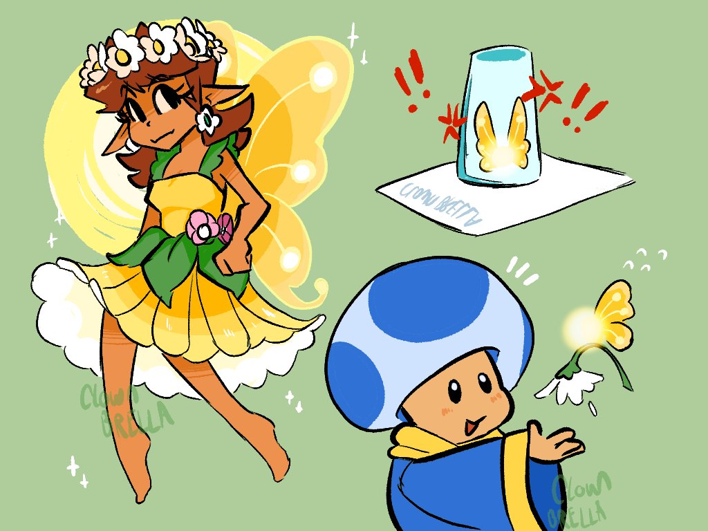 fairy daisy but shes tiny, shes itsy bitsy, shes flower sized 
#PrincessDaisy #Mario