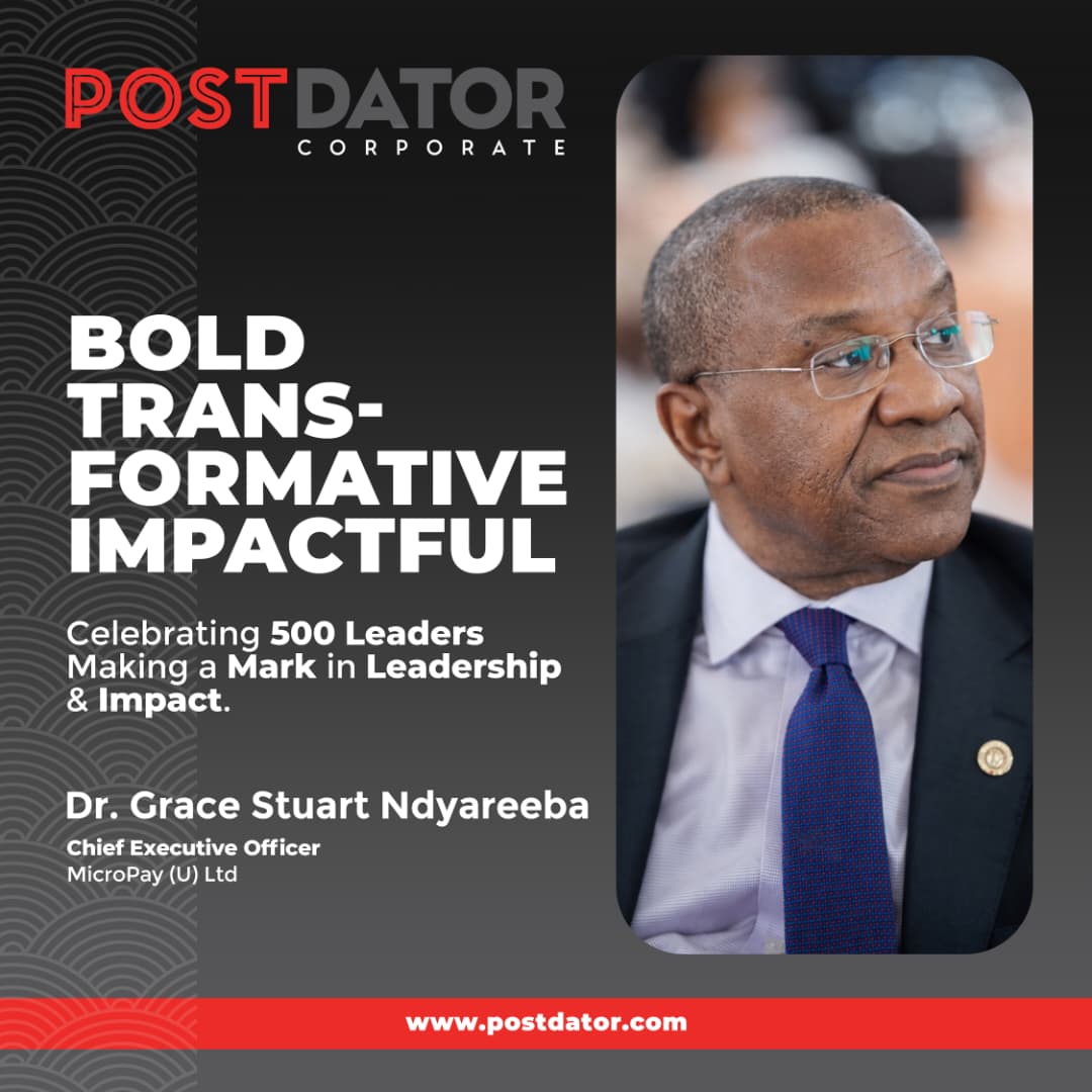 Postdator's tweet photo. Celebrating #500LeadersMakingAMark
Grace Stuart Ndyareeba: Central Bank Architect to Fintech Leader

@ndyareebaGrace's Fintech Leadership reflects more than career progression — it represents institutional transformation. Over three decades at the Bank of Uganda shaped his regulatory depth. However, his transition into entrepreneurship redefined his impact.

Today, as Managing Director and CEO of @MicroPayug, he builds licensed fintech infrastructure that powers national payment systems and advances financial inclusion across Uganda.

Read the full feature 👉:https://t.co/LhJ0qi4kiJ
Congratulations, Dr. Grace Stuart Ndyareeba, on earning your place among Postdator’s 500 Leaders Making a Mark

#GraceStuartNdyareeba #FintechLeadership #MicroPayUganda #DigitalFinanceAfrica #FinancialInclusion #BankingInnovation #RegulatedFintech #GovernanceExcellence #PaymentSystems #Postdator
