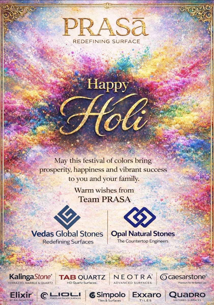 anshumangadia's tweet photo. #HapoyHoli from team #Prasa by #VedasGlobalStones and #OpalNaturalStones #Bangalore https://t.co/Kc00AB1DnE