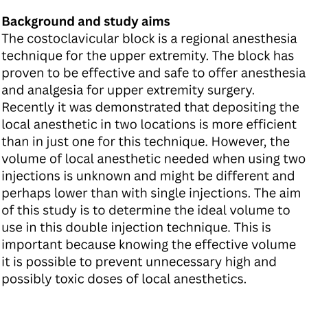 ISRCTN's tweet photo. Effective lidocaine volume for a double-injection costoclavicular brachial plexus block. Registered at #ISRCTN by @JulianAliste

https://t.co/PWTWwqeTYN

#clinicaltrials https://t.co/HTaFpT4PLu