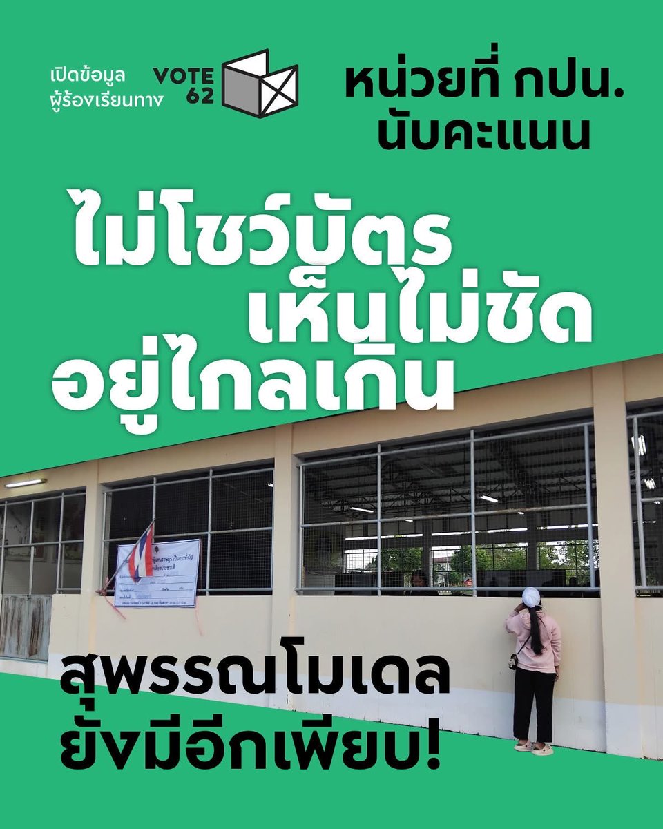 ความผิดปรกติ/ไม่โปร่งใสในการเลือกตั้งยังมีอีกมาก สื่อกับปชช.ต้องไม่หยุดตรวจสอบ

“เรื่องร้องเรียนเกี่ยวกับความไม่โปร่งใสระหว่างการนับคะแนนอีกจำนวนมาก ที่เป็นอุปสรรคสำหรับผู้สังเกตการณ์ หลังจากตรวจสอบข้อมูลแล้วพบเรื่องร้องเรียนอย่างน้อย 110 เรื่อง”

อ่านที่ facebook.com/share/p/16mjmv…