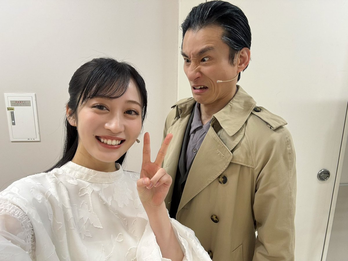 舞台『私立探偵 濱マイク-罠-THE TRAP』
今日もありがとうございました！

同じ事務所、
吉本興業の先輩 なだぎ武さんと🚨

なだぎさんのアドリブシーンでお腹捩れるくらい笑うのがルーティンになってます笑

優しくて面白い先輩☺️✨
<a href="/nagi_nagio/">なだぎ武</a> #濱ステ