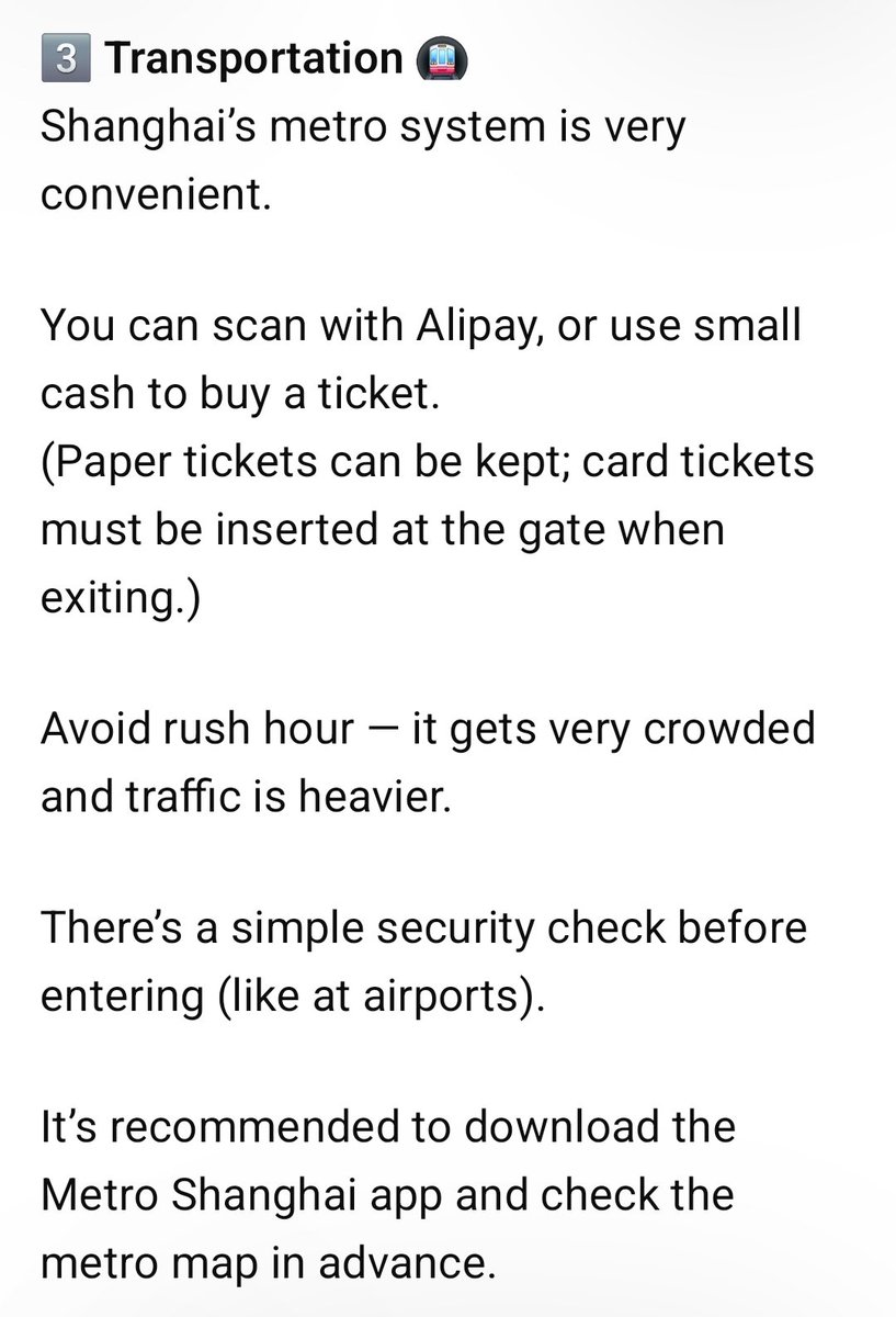 HearttoJ's tweet photo. 【Shanghai Travel Tips】🇨🇳✨
1️⃣ Payment (Very Important!)
In China, especially in SH, rarely cash use. more convenient choise: 🔹Alipay🔹WeChat Pay
If no mobile payment, bring small cash.
More info in the pics &amp; comments #李俊昊
#LEEJUNHO #LEEJUNHOFANMEETINGINSHANGHAI #이준호 https://t.co/NqrFUsp90r