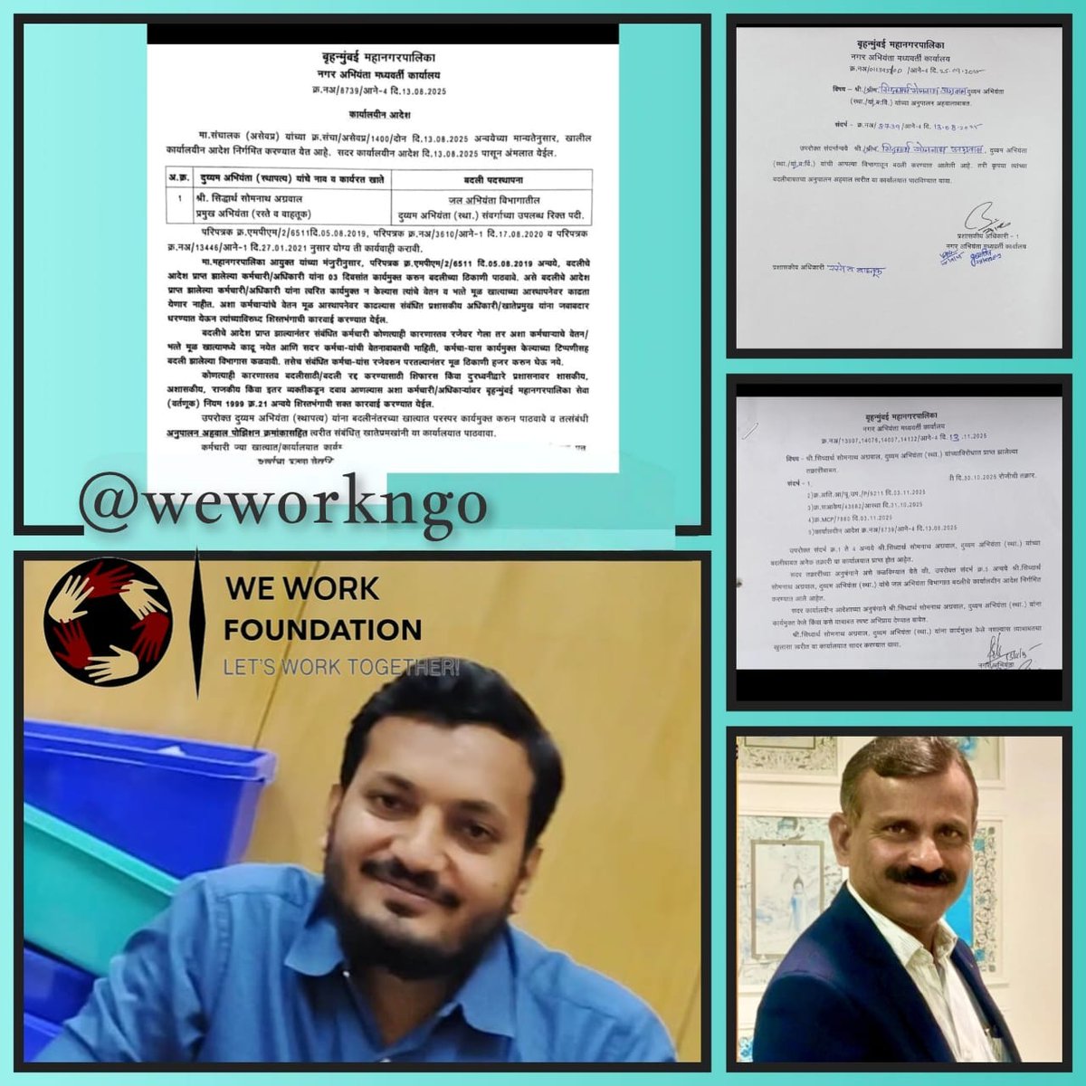 MohnaazS's tweet image. 🚨 ILLEGAL INTERNAL TRANSFERS OF SE AGARWAL AND SE AMOL SANAS &amp;amp; DEEP-ROOTED CORRUPTION IN K/WEST WARD 🚨 

Serious allegations of abuse of power, political pressure, and under-the-table dealings are surfacing against the City Engineering Department. SE Agarwal has continued in