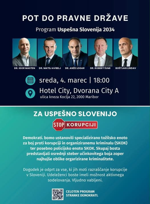 DemokratiSLO's tweet photo. ➡️ Danes v Mariboru. Vabljeni! #StopKorupciji https://t.co/edbavU88L6