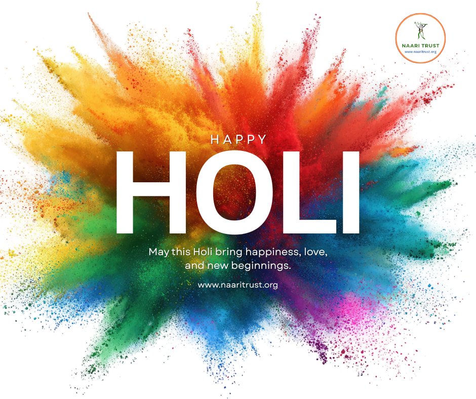 naaritrust's tweet photo. Wishing you a joyous and #HappyHoli from Naari Trust! 
May this vibrant festival bring happiness, love, and beautiful new beginnings to you and your loved ones. Let's celebrate the colors of life and empowerment!  https://t.co/BAP4t8590e 
#festival #colors #Holi #India #NGO https://t.co/E4bU95E3VY