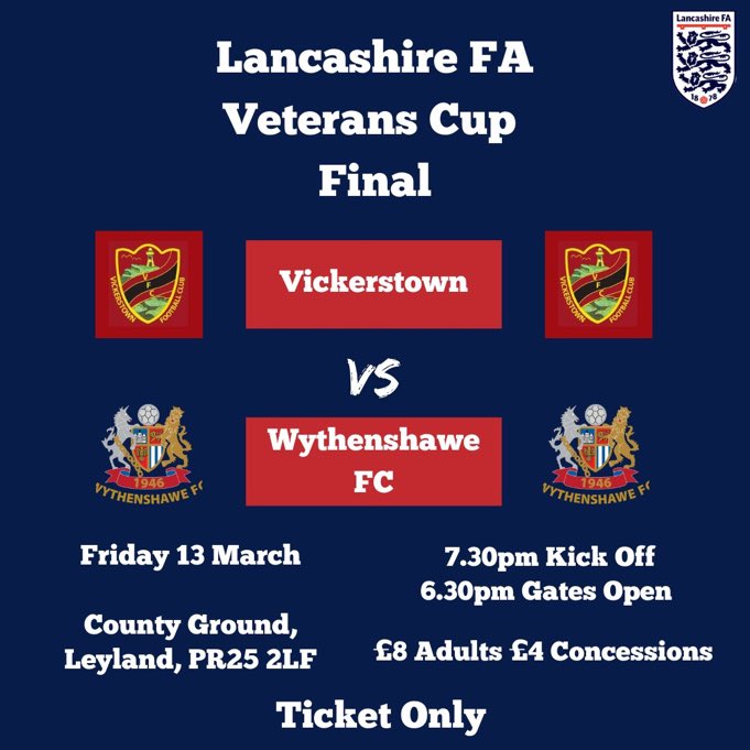 Vickerstown vets  are looking for match ball sponsor and player sponsors for our final. Any local business interested ring Dave Round on 07746878811. This game will have vast coverage on social media etc &amp; gives u a chance to get your business out there and support  grassroots 🏆