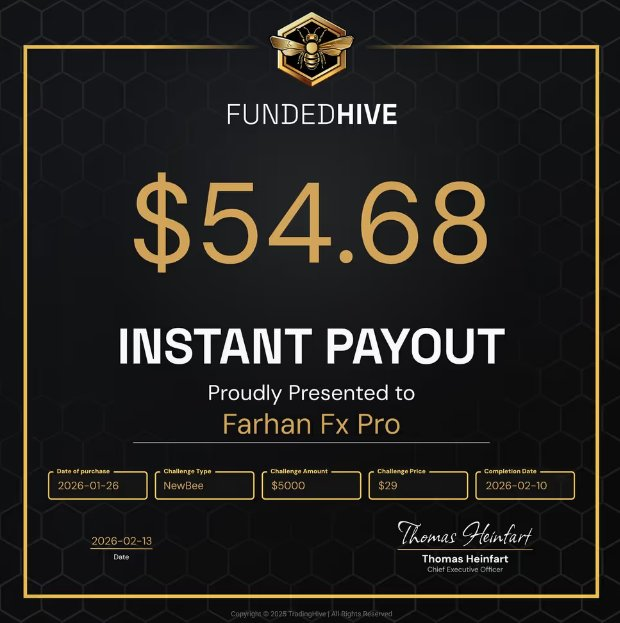Swiftt_Pro's tweet photo. Some Payout from A-book Web3 Propfirm @FundedHive ,  🫡 Slow and Steady win the Race 💎 https://t.co/6P4raaEn4d