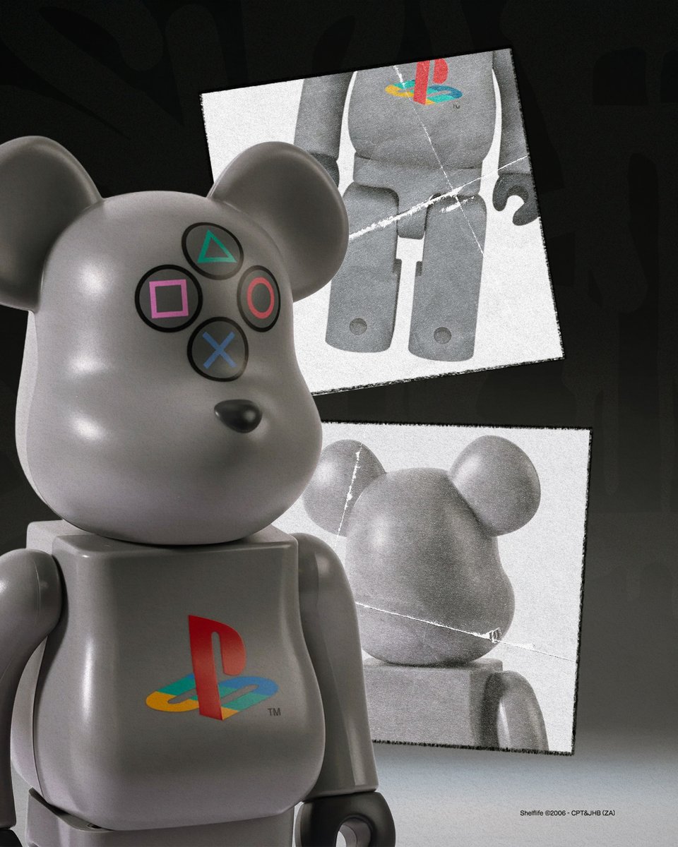 The PlayStation x Medicom Toy BE@RBRICK 1st Generation 400% – Grey